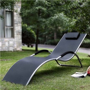 Шезлонг-лежак ГРАЦИЯ MC-3039GA Silver-Black