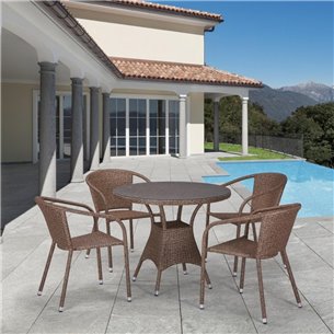 Комплект плетеной мебели T197AT/Y137C-W56 Light brown 4Pcs