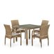 Комплект плетеной мебели T257B/Y379B-W65 Light Brown (4+1)