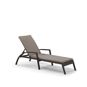 Шезлонг-лежак плетеный A30A2-W53 Brown с матрасом