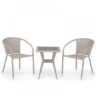 Комплект плетеной мебели T25C/Y137C-W85 Latte (2+1)