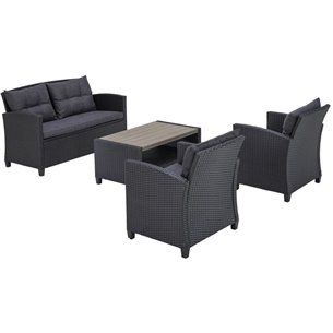 Плетеный комплект мебели с диваном AFM-804G Dark Grey