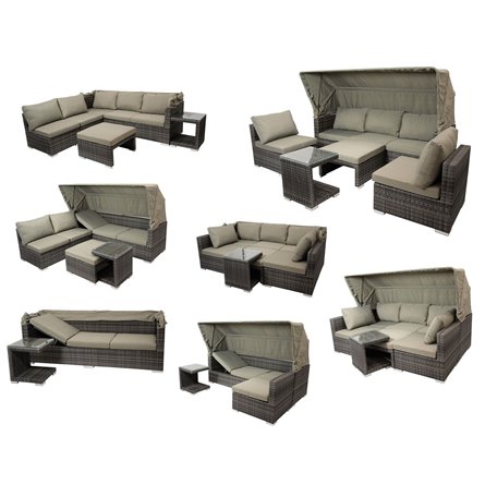 Диван-трансформер из искусственного ротанга AFM-320 Beige