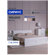Кровать BRIMNES / СИРИУС двухспальная с ортопедическим основанием 160х200, цвет белый от фабрик ИКЕА