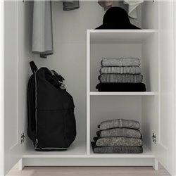 Шкаф платяной 2-дверный – IKEA BRIMNES/ 78х190 см, белый
