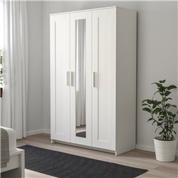 Шкаф платяной 2-дверный – IKEA BRIMNES/ 78х190 см, белый