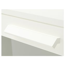 Комод с 3 ящиками IKEA BRIMNES, 78х95 см, белый, белый/матовое стекло