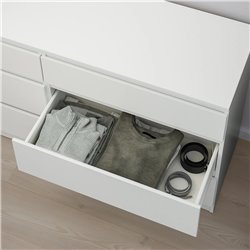 Комод IKEA KULLEN с 6 ящиками, белый, 140×72 см