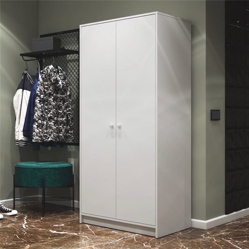 Шкаф 2 двери IKEA KLEPPSTAD 79×176х55см белый