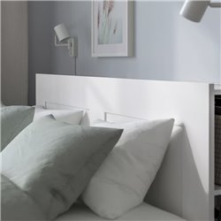 Кровать с изголовьем IKEA BRIMNES с 4 ящиками белый 140х200 см