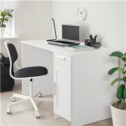 Письменный стол IKEA BRIMNES, белый, размеры 120×65 см
