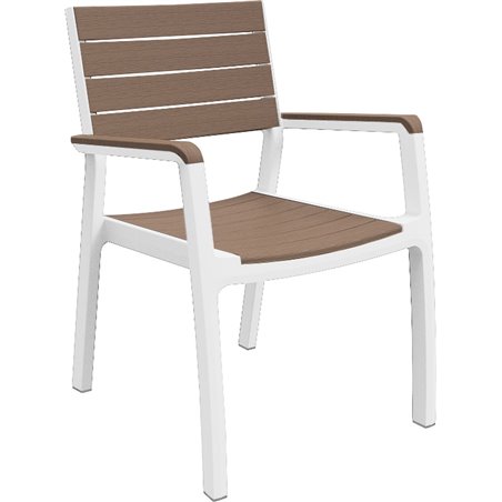 Стул c подлокотниками Гармония (Harmony armchair) белый-капучино