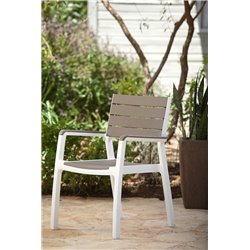 Стул c подлокотниками Гармония (Harmony armchair) белый-капучино