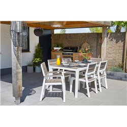 Стул c подлокотниками Гармония (Harmony armchair) белый-капучино