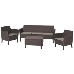 Комплект Салемо трипл сет (Salemo 3 seater set) коричневый