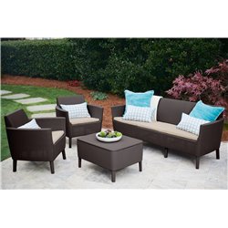 Комплект Салемо трипл сет (Salemo 3 seater set) коричневый