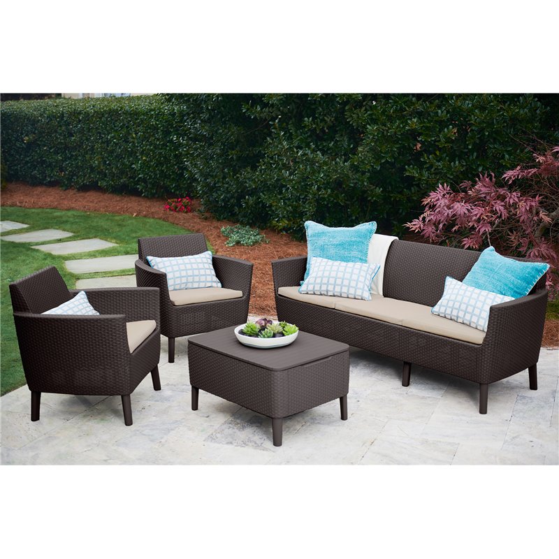 Комплект Салемо трипл сет (Salemo 3 seater set) коричневый