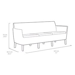 Комплект Салемо трипл сет (Salemo 3 seater set) коричневый