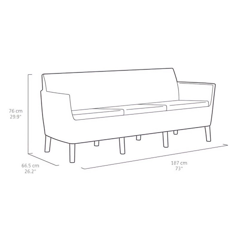 Комплект Салемо трипл сет (Salemo 3 seater set) коричневый