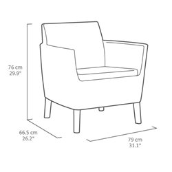Комплект мебели Салемо сет (Salemo set) графит