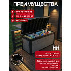 Сундук Кортина (Cortina box 570L) 570л, графит
