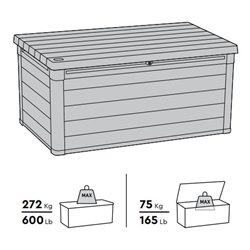 Сундук Кортина (Cortina box 570L) 570л, графит