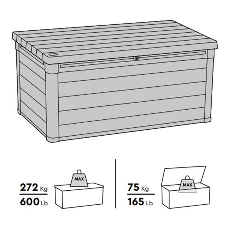 Сундук Кортина (Cortina box 570L) 570л, графит