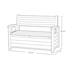 Скамья - сундук Отэр (Otter Bench) 227 л. антрацит
