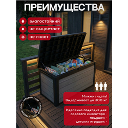Сундук Кортина (Cortina box 380L) 380л, графит