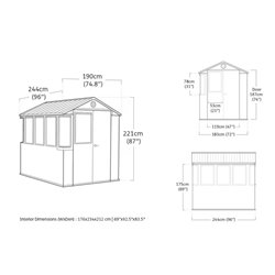 Сарай "Поттинг" Potting shed Evotech Green 6х8