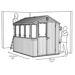 Сарай "Поттинг" Potting shed Evotech Green 6х8