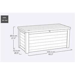 Сундук Деко 630л (Deco deck 630 L Walnut) темно-коричневый