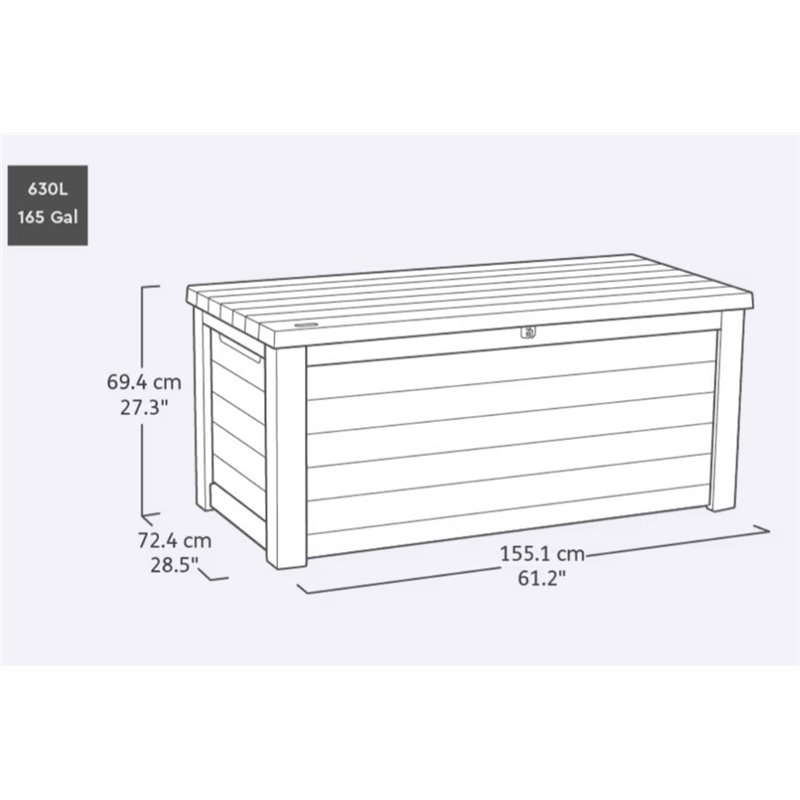 Сундук Деко 630л (Deco deck 630 L Walnut) темно-коричневый