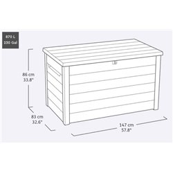 Сундук Деко 870л (Deco deck 870 L Walnut) темно-коричневый