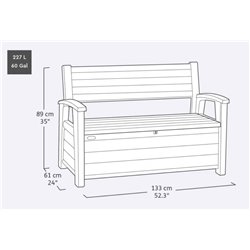 Скамья ДЕКО орех (Deco Garden Bench) 227 л.