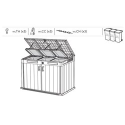 Ящик-шкаф Горизонтальный (Horizontal Shed) 2020 л. коричневый венецианский