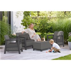 Комплект мебели Сканди (Scandi Linea 2 Seater Set) графит