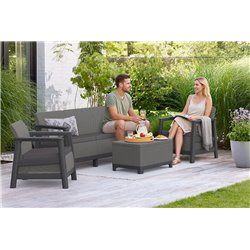 Комплект мебели Сканди (Scandi Linea 3 Seater Set ) графит