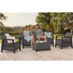 Комплект мебели Сканди (Scandi Linea 3 Seater Set ) графит