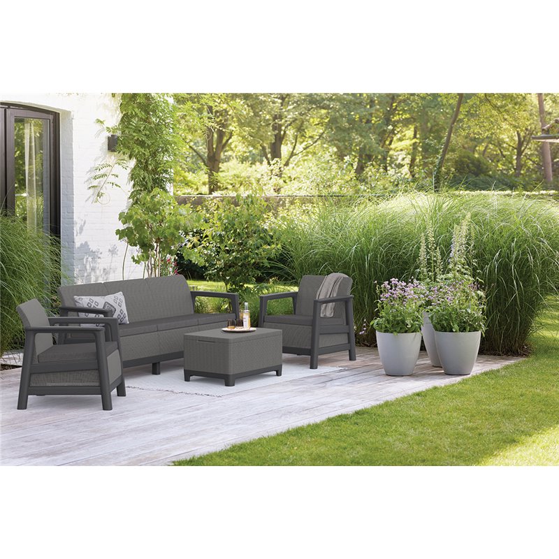 Комплект мебели Сканди (Scandi Linea 3 Seater Set ) графит