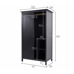 Шкаф ХЕМНЭС (Россия) черный (2уп.)