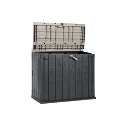 Ящик пластиковый TOOMAX Wood Style 842л АНТРАЦИТ/ТЁПЛО-СЕРЫЙ
