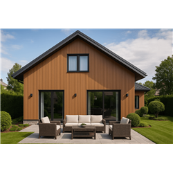 Фасадная реечная панель ДПК Holzhof Eco 219*26*3000мм, коричневый