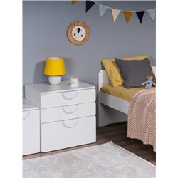 S02009 ПИКСИ комод 3 ящика 60x57x63, робкий подснежник
