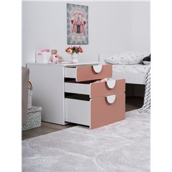 S02511 ПИКСИ комод 3 ящика 60x57x63, мечтательный пион