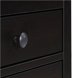 Комод КЫМОР 5 ящиков Черный/Светло-коричневый