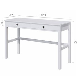 Письменный стол КЫМОР 121x47 Черный/Светло-коричневый