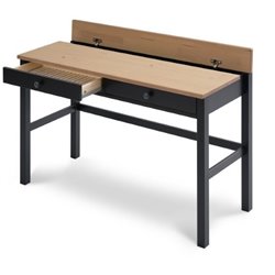 Письменный стол КЫМОР 121x47 Черный/Светло-коричневый