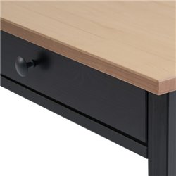 Письменный стол КЫМОР 121x47 Черный/Светло-коричневый