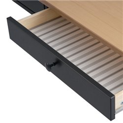 Письменный стол КЫМОР 121x47 Черный/Светло-коричневый